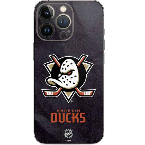 NHL Anaheim Ducks Distressed iPhone 14 Pro Skin